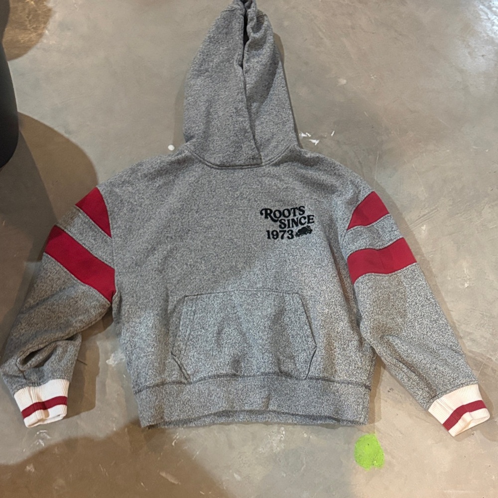 Roots Gray and Red Women's Sweater